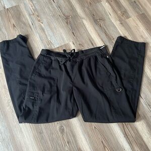 Grey’s Anatomy scrub set in black. Top XL, pants L